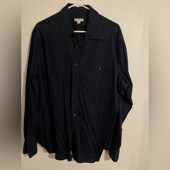Navy Blue Merona Button-Down - Picture 1 of 2